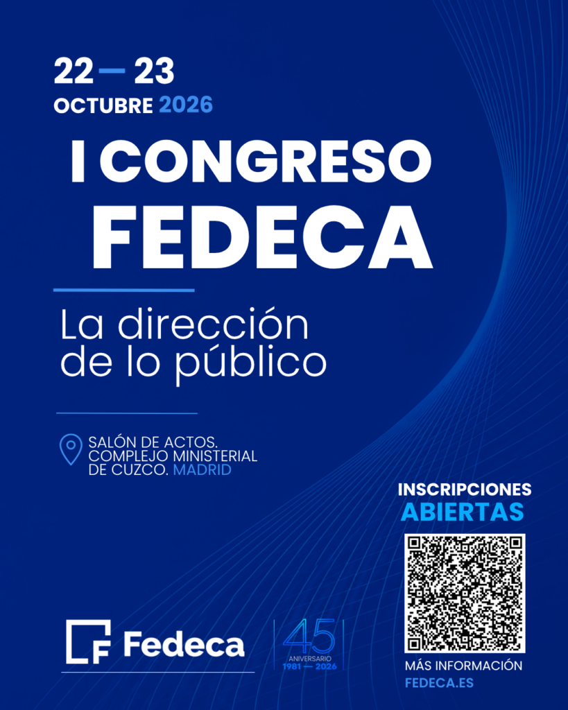 Cartel del I Congreso de FEDECA: La dirección de lo público